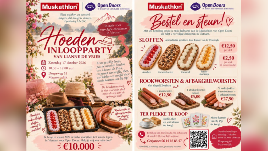 Hoeden inloopparty voor ‘open doors’ in Bilthoven